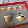 瓷胎竹編羊脂玉瓷素燒金絲扣瓷精品茶具四川省非遺手工禮品送領導 羊脂玉瓷1壺4杯1公杯（禮盒裝） 曬單實拍圖