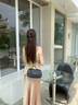 Calvin Klein【七夕禮盒】女包25秋季通勤ck字母單肩手提鏈條包馬鞍包4F3282G YIH-太空黑 均碼 曬單實拍圖