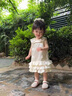 G.DUCKKIDS女童公主裙生日周歲禮服2025新款夏裝小童女寶寶洋氣禮服裙連衣裙 杏色 正版花朵蓬蓬公主裙 90 cm 曬單實拍圖
