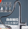 九牧（JOMOO）槍灰色三出水懸停冷熱抽拉龍頭廚房水龍頭 33098-385/HBS5-Z 曬單實(shí)拍圖