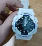 卡西歐（CASIO）男士手表G-SHOCK黑金雙顯學(xué)生防水運動(dòng)黑武士電子石英日韓表禮物 潮酷白藍 GA-100B-7A 曬單實(shí)拍圖