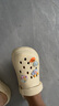 名創(chuàng)優(yōu)品（MINISO）洞洞鞋男女夏季外穿涼鞋防滑厚底踩屎感包頭涼拖鞋 卡其+海洋星星 曬單實拍圖