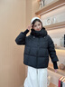 鴨鴨（YAYA）羽絨服女冬季連帽短款加厚保暖女士面包服韓版寬松休閑百搭外套女 曬單實(shí)拍圖