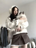 京小米森活德國保暖耳罩女冬季時(shí)尚簡(jiǎn)約耳捂子毛絨耳罩騎行跑步防寒防凍護耳 【米白色】聚熱保暖 大頭圍 曬單實(shí)拍圖