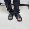 日本MUJU運(yùn)動(dòng)拖鞋外穿輕質(zhì)柔軟eva防臭厚底增高簡(jiǎn)約涼拖鞋男防滑 黑色 42 /43碼 【正碼】 曬單實(shí)拍圖