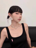 周大福耳環(huán)法式兩戴花朵珍珠耳釘女新款高級感氣質(zhì)耳飾七夕禮物送女友 珍珠花瓣耳釘一對 曬單實(shí)拍圖