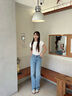 Calvin KleinJeans【復(fù)刻90系列】25春夏新款女士ck淺色直筒牛仔褲47B908G W99-牛仔淺藍(lán) 26 曬單實(shí)拍圖