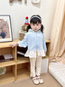 班喜迪女童褲子秋裝2025新款兒童休閑褲童裝喇叭褲春秋款寶寶外穿打底褲 米色 100 曬單實(shí)拍圖