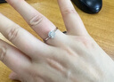 喜鉆現(xiàn)貨鉆戒女鉑金鉆石戒指群鑲鉆戒求婚戒指婚戒送女友生日禮物 現(xiàn)貨-鉑金共30分H色SI（15+15） 曬單實拍圖