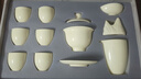 MAUNEL KARL寶石黃金邊高山十入套裝高檔羊脂玉茶具假山底座金邊禮盒套裝 寶石黃 10頭 曬單實拍圖