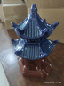咪貝萌魚(yú)缸造景擺件寶塔水族裝飾陶瓷蝦缸創(chuàng  )意微景觀(guān)布景小型牌坊亭子 四寸雙層六角亭 彩色款 曬單實(shí)拍圖