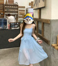 沂懿裙子女吊帶連衣裙2025新款夏季法式純欲海邊沙灘裙度假風長裙性感 蝴蝶結(jié)吊帶連衣裙【藍色】 M 曬單實拍圖