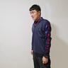 啄木鳥毛衣男加絨加厚假兩件針織衫男秋冬季中老年男士打底衫毛線衣男裝 格子藍色 XL 曬單實拍圖