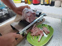 志高（CHIGO）切肉片機(jī) 切肉機(jī)家用商用304不銹鋼小型手動(dòng)切牛羊肉卷切片神器涮火鍋凍肉肥牛薄片切片機(jī)刨肉機(jī) 【升級(jí)款】0-15mm可切丨304機(jī)身丨送刀片*1 曬單實(shí)拍圖