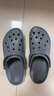 crocs卡駱馳洞洞鞋貝雅卡駱班輕便耐磨一腳蹬休閑鞋|205089 石板灰/青檸綠-0GX 40 (250mm) 曬單實(shí)拍圖