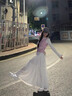 凡小如白色半身裙子女夏季2025新款大碼蛋糕裙遮肉顯瘦溫柔風a字長裙 白色 L 【建議110-122斤】 曬單實拍圖
