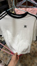 阿迪達斯 （adidas）三葉草T恤女裝 2025秋季新款時(shí)尚短款運動(dòng)短袖女透氣訓練休閑上衣 JC8150/白色 S 曬單實(shí)拍圖