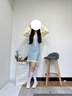 EXULL依思Q女士瑪麗珍鞋2025夏季新款軟底內(nèi)增高時尚舒適法式內(nèi)外柔軟單鞋女 米色 37 曬單實拍圖