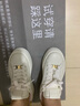 金利來(lái)（goldlion）女鞋2025春季牛皮松糕鞋休閑厚底增高板鞋G688510091白/金38 曬單實(shí)拍圖