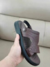 奧康男鞋涼鞋新款夏季真皮透氣休閑軟底沙灘鞋防滑耐磨外穿兩用涼拖鞋 棕色-1255714001W 【順豐包郵】 40 【標準皮鞋尺碼】 曬單實(shí)拍圖