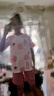 浪莎（LangSha）兒童睡衣女童夏季薄款純棉中大童少女家居服短袖套裝 粉色小熊150 曬單實(shí)拍圖