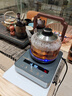 WETEA全自動(dòng)底部上水電熱水壺單爐 茶幾泡茶壺?zé)熁疑Ａ畨?304不銹鋼電茶爐 大屏顯示花茶壺養(yǎng)生壺 1L 透明玻璃壺WPD03 曬單實(shí)拍圖