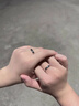 中國黃金銀戒指山盟海誓情侶對戒求婚戒指可調節(jié)送女生生日七夕情人節(jié)禮物 活口戒情侶對戒（一對）玫瑰禮盒 曬單實拍圖