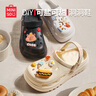 名創(chuàng)優(yōu)品（MINISO）洞洞鞋男女夏季外穿涼鞋防滑厚底踩屎感包頭涼拖鞋 卡其+海洋星星 曬單實拍圖