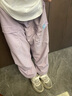 多妙屋女童夏季褲子薄款兒童防蚊褲中大童速干冰絲運(yùn)動褲81878香芋紫140 曬單實(shí)拍圖