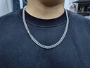 漢爾卓男士古巴項鏈嘻哈鈦鋼項鏈男潮hiphop毛衣鏈粗細(xì)長款粗項鏈生日 6mm60cm 標(biāo)準(zhǔn)中長款 曬單實拍圖