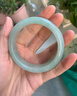 KNRIQUEN玉鐲子翡翠手鐲A貨天然玉鐲手鐲玉真品淺綠情人節(jié)送女友生日禮物 翡翠手鐲【附國檢證書+代寫賀卡】 60號 曬單實拍圖