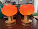 新款蓮花燈供佛前燈盞長(cháng)明燈座電子led琉璃充電一對佛堂觀(guān)音家用 4.5寸花苞款一對(充插兩用) 曬單實(shí)拍圖