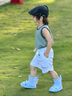 LATE TIME2025新款變色鯊魚兒童雨鞋男女童小孩防滑小童寶寶雨靴幼兒園水鞋 冰川藍(lán)【變色款】 16 cm內(nèi)長【160】適合腳長約15cm 曬單實拍圖