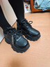 百麗（Belle）馬賽克百搭老爹鞋女2026春新商場(chǎng)款厚底增高休閑鞋F1K1DAM6預售 黑色 35 曬單實(shí)拍圖