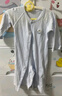 貝瑞加（Babyprints）嬰兒連體衣2件夏季短袖嬰兒衣服新生兒純棉哈衣輕薄爬服 白藍80 曬單實(shí)拍圖