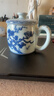 鐘家窯鐘家窯茶杯青花柴窯手工歲寒三友高檔辦公泡茶杯大容量陶瓷杯帶蓋 曬單實(shí)拍圖
