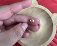 喜上眉梢足金999轉(zhuǎn)運珠鯉魚通孔可愛磨砂路路通3D硬金DIY配飾女送禮 0.2g 黃金小魚轉(zhuǎn)運珠（無鋼?。?曬單實拍圖