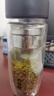 希樂玻璃杯雙層玻璃水杯高顏值男士商務(wù)辦公茶水分離杯便攜泡茶杯子 曬單實(shí)拍圖