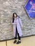 東北哈爾濱旅游防寒保暖鵝絨羽絨服男女士長款加厚中長羽絨衣外套 雪霧紫白鵝絨 男女同款 M 充線量300克110斤-125斤 曬單實拍圖