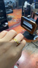 中國黃金（CHINA GOLD）小方糖黃金戒指女可調節足金指環(huán)金手飾結婚新年節禮物送老婆女友 小方糖戒指【白】約1.3g 曬單實(shí)拍圖
