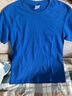 啄木鳥(niǎo)品牌折扣店出口斷碼女裝純棉印花短袖t恤大碼寬松圓領(lǐng)上衣夏 寶藍【純色】 M 曬單實(shí)拍圖