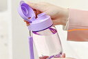 特百惠（Tupperware）嘟嘟企鵝350ML塑料杯夏季兒童可愛(ài)水杯子男女學(xué)生帶提繩 冰沙紫 曬單實(shí)拍圖