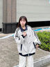 gxmy開衫衛(wèi)衣男士休閑運(yùn)動套裝春秋季新款一套學(xué)生搭配帥氣衣服男裝潮 灰色+白長T+8046休閑褲黑 XL 曬單實拍圖