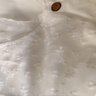 渝鼎福 白色連衣裙溫柔甜美風蕾絲V領(lǐng)短袖女裝夏季收腰顯瘦A字裙子長裙 V領(lǐng)短袖連衣裙 M 建議【95-105斤】 曬單實拍圖