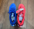 李寧羽毛球鞋刀鋒MAX城勢版新款鴛鴦色男女款?科技減震透氣運動(dòng)鞋 夢(mèng)幻藍/赤焰紅-2【標楦】 40 (250mm) 曬單實(shí)拍圖