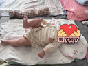 巴厘小豬嬰兒包屁衣新生兒連體衣春季爬爬服初生兒三角哈衣小 米咖條紋   66cm 曬單實(shí)拍圖