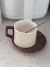 南山先生 早餐杯陶瓷咖啡杯辦公水杯拿鐵杯帶碟勺禮盒裝半見(jiàn)咖啡杯 半見(jiàn)咖啡杯 曬單實(shí)拍圖
