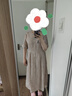 布符（Cloth Fu）布符2025年夏季新品粉色刺繡連衣裙女裝包邊領顯瘦氣質時尚優(yōu)雅 粉色 L 曬單實拍圖