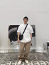 莫代爾5A級抗菌涼感竹纖維短袖t恤男2025夏薄款寬松純色圓領半袖打底杉 淺藍色 XL (適合135-150斤) 曬單實拍圖