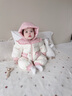 巴拉巴拉balaOne嬰兒連體衣女童羽絨服抱衣爬服甜美時(shí)尚 白色刺繡花朵-白鴨絨 73 cm-充絨量74g 曬單實(shí)拍圖
